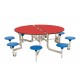 Round Mobile Folding Table with 8 Seats